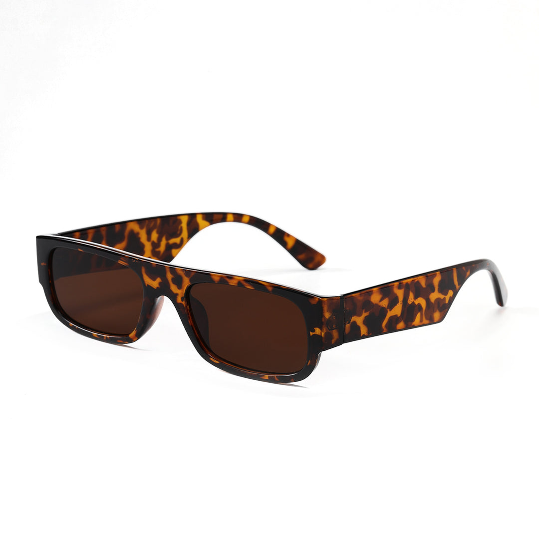 Damen stilvolle Vintage-Sonnenbrille mit transparentem Rahmen und leicht getönten Gläsern Karnz