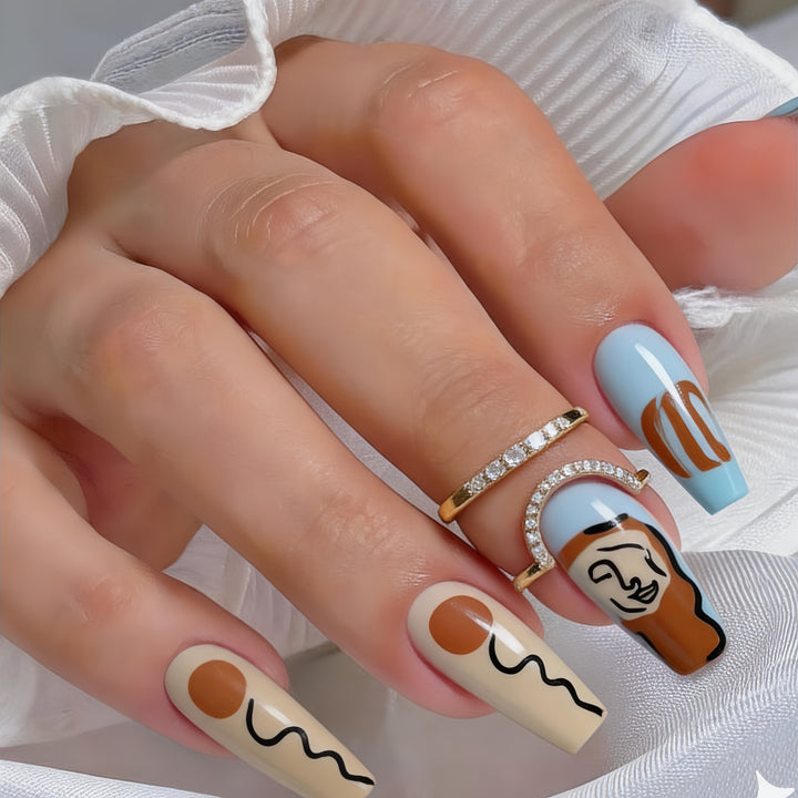 Kunstnägel Im Modernen Abstrakten Design Karnz