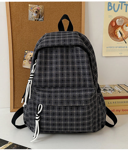 Stylische kariert gemusterte Rucksack