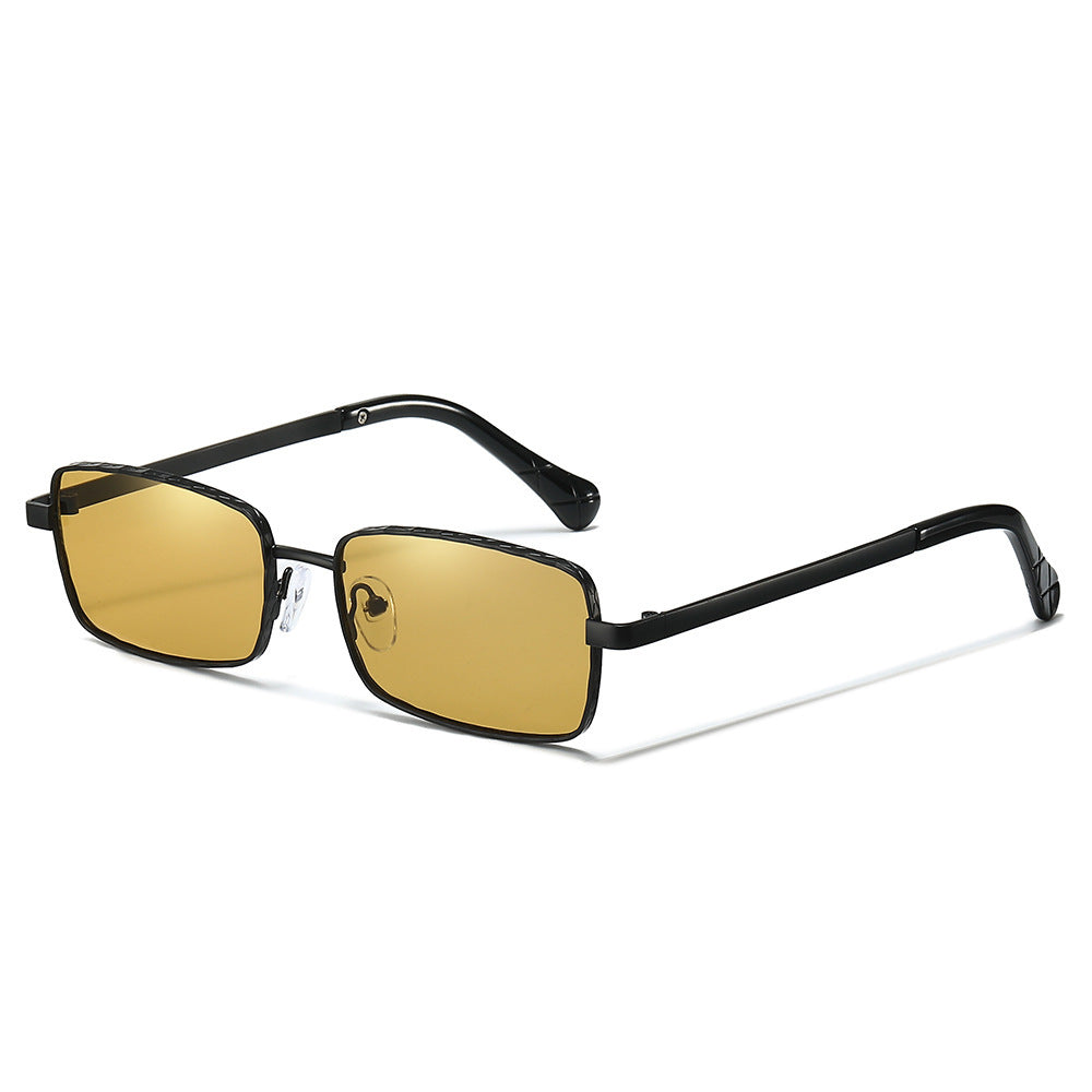 Elegante Minimalistische Rechteckige Sonnenbrille Karnz