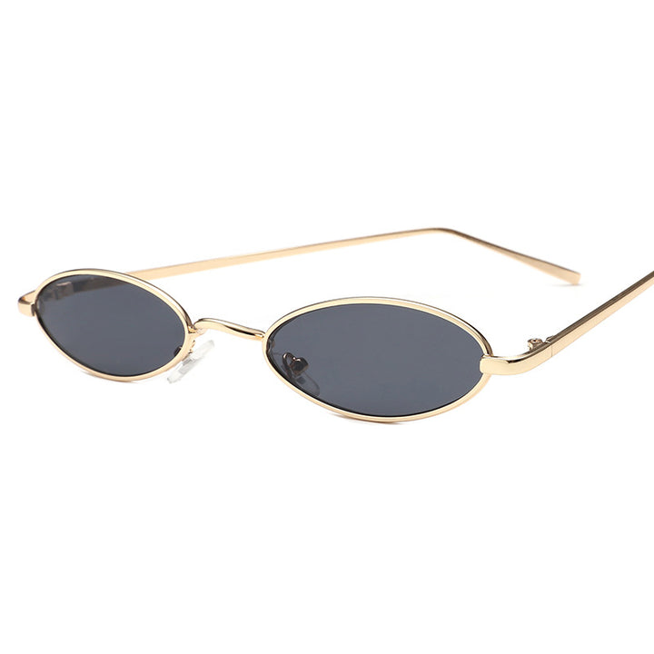 Damen elegante Sonnenbrille im ovalen Metallrahmen Karnz