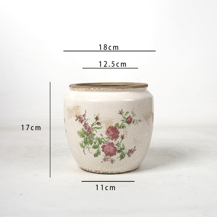Florale Keramik Pflanzschale Karnz