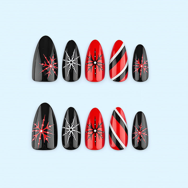 Kunstnagelset mit modernem geometrischem Design Karnz