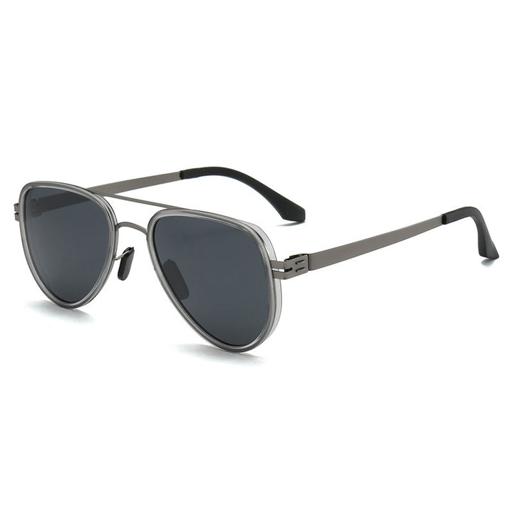 Damen Aviator-Sonnenbrille mit robustem Metallrahmen und polarisierenden Gläsern Karnz