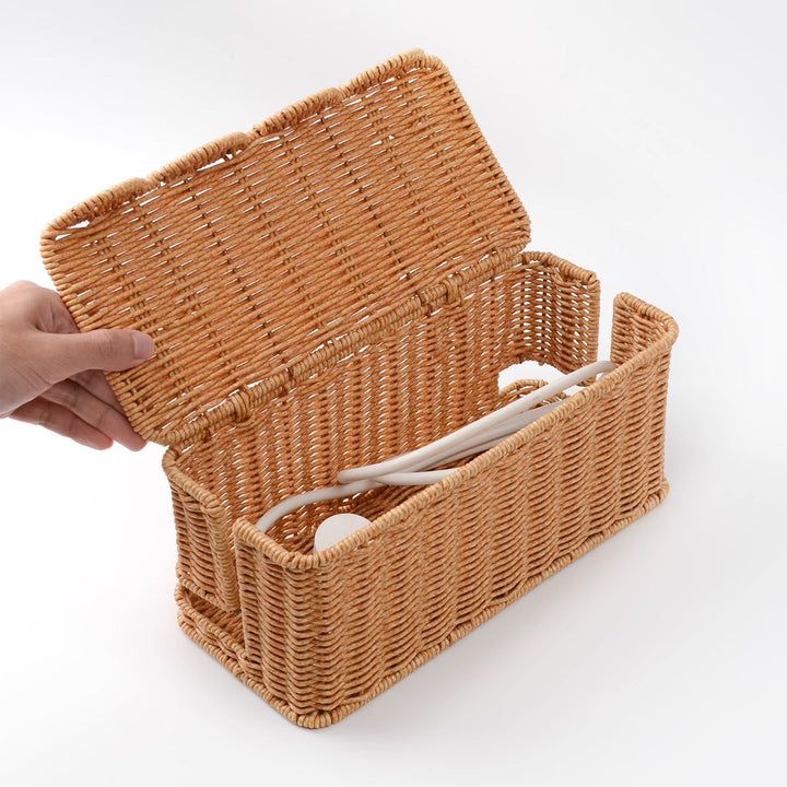 Aufbewahrungskiste Aus Geflochtenem Rattan Karnz
