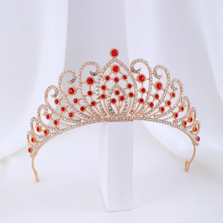 Damen Elegante Strass-Tiara mit floralen Details Karnz