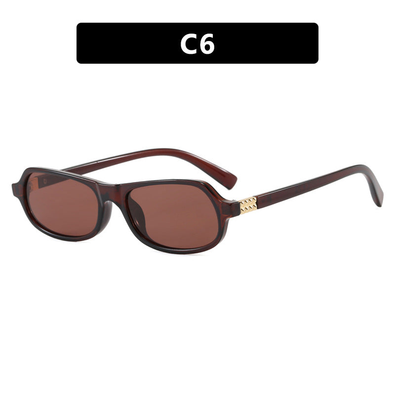 Damen schicke modische Sonnenbrille mit goldenen Akzenten Karnz