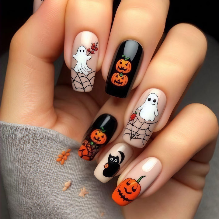 Kreative Halloween Kunstnägel Set Karnz