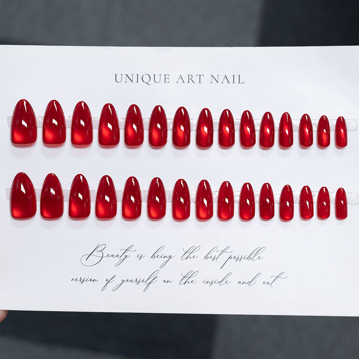 Glänzendes Stiletto Kunst Press-On Nagelset