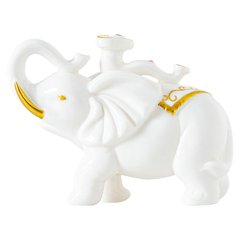Elegante Elefantenfigur aus hochwertiger Keramik Karnz