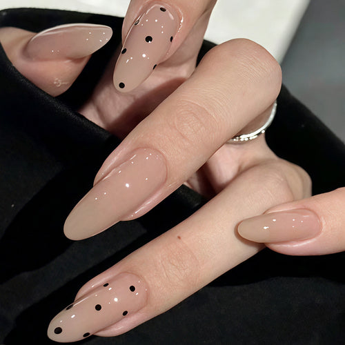 Elegante Lange Mandel Press-On Nagelkunst Karnz
