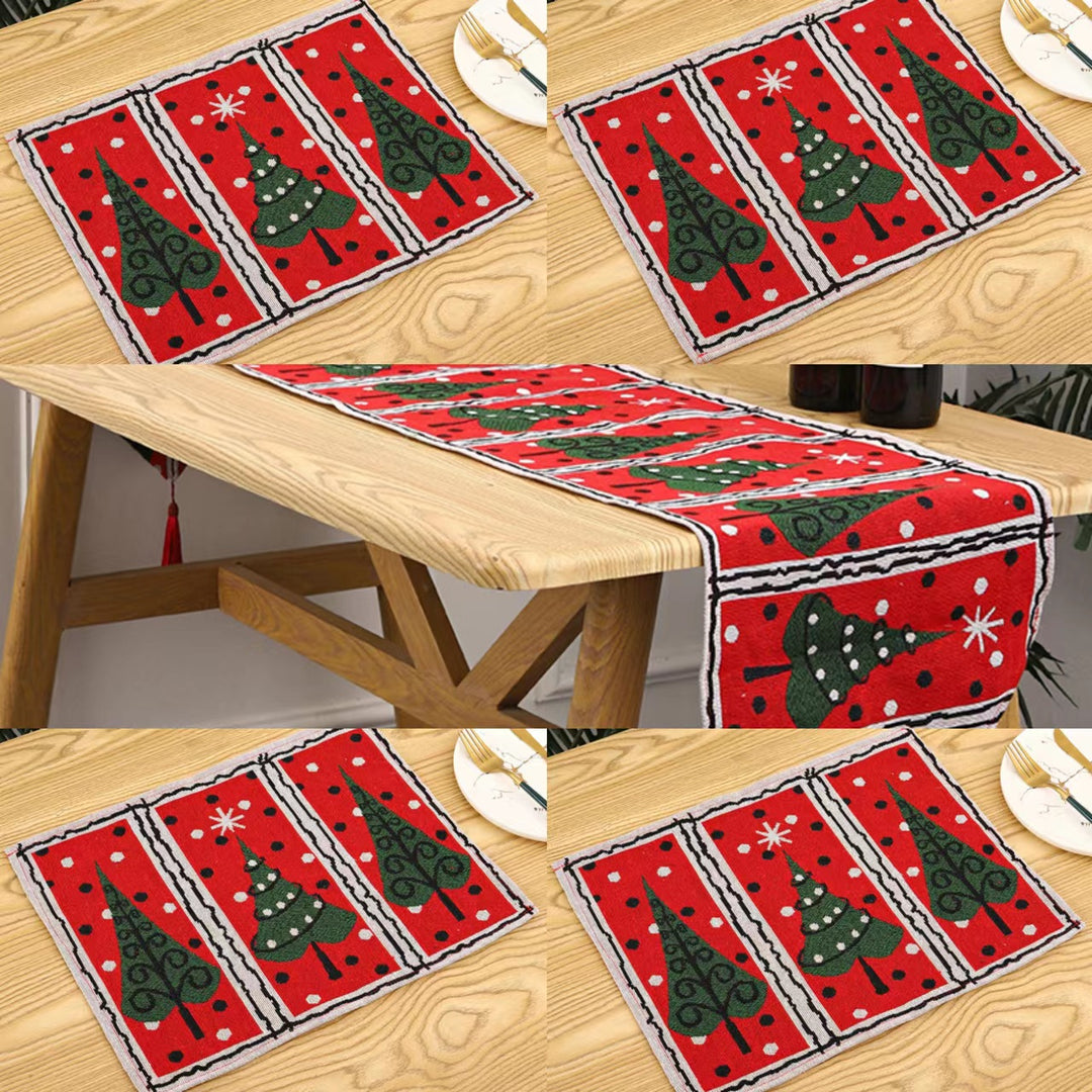 Festliche Tischdecke mit Weihnachtsbaum-Motiv Karnz