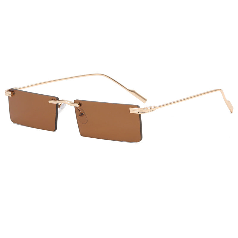 Damen Modische Rechteck-Sonnenbrille mit elegantem Metallrahmen Karnz