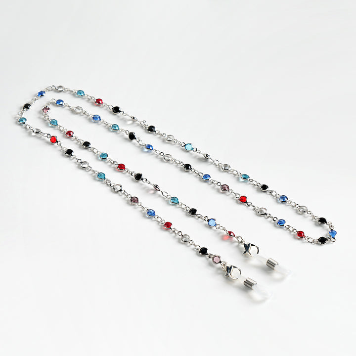 Stylische Edelstein Brillen Kette Karnz