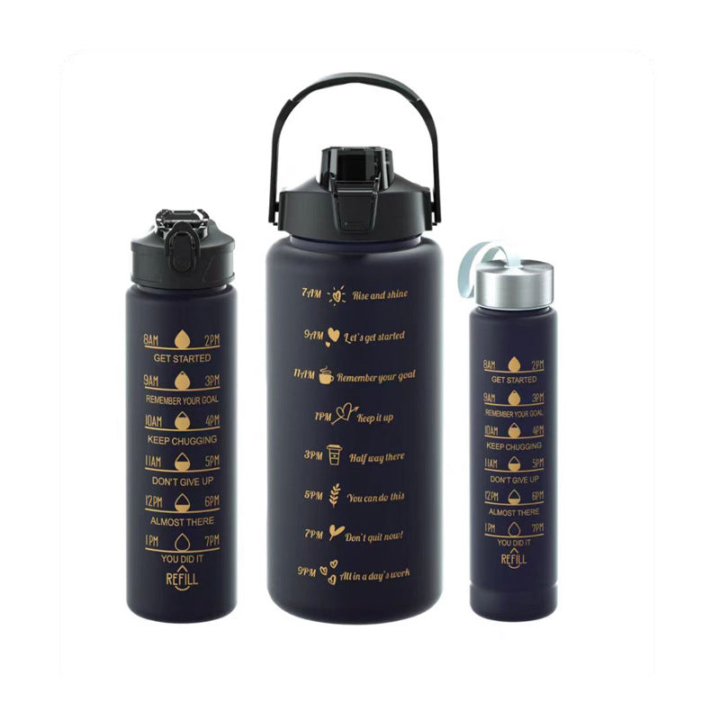 Unisex Motivierende Wasserflasche mit Zeitmarkierungen Karnz