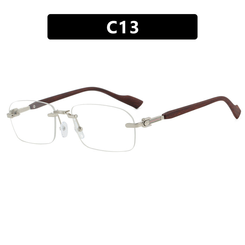 Damen Sonnenbrille mit elegantem Metallrahmen und stilvollen Holzdetails Karnz