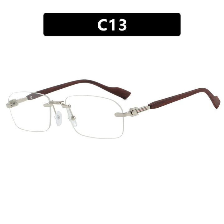 Damen Sonnenbrille mit elegantem Metallrahmen und stilvollen Holzdetails Karnz