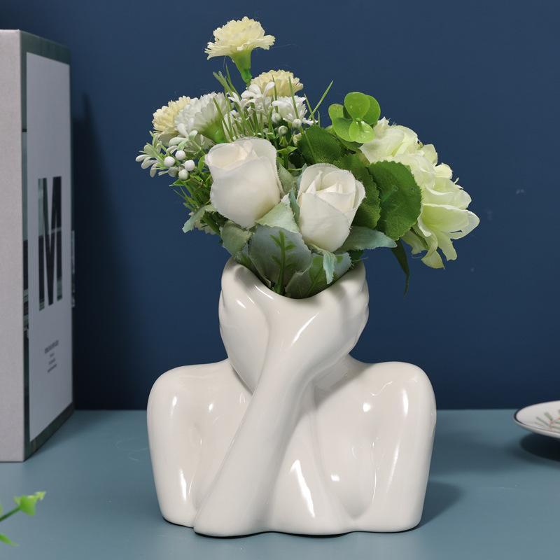 Kunstnerisch Handgeformte Blumenvase