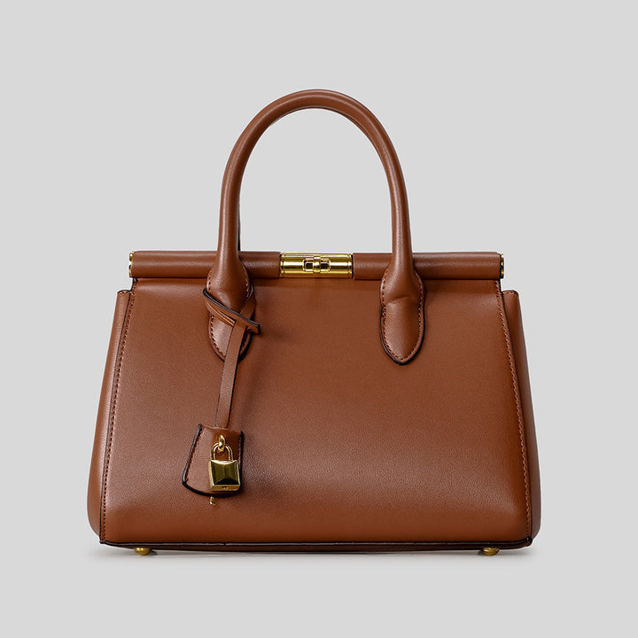 Strukturierte Leder-Handtasche