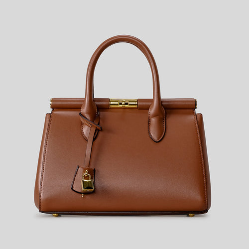 Strukturierte Leder-Handtasche