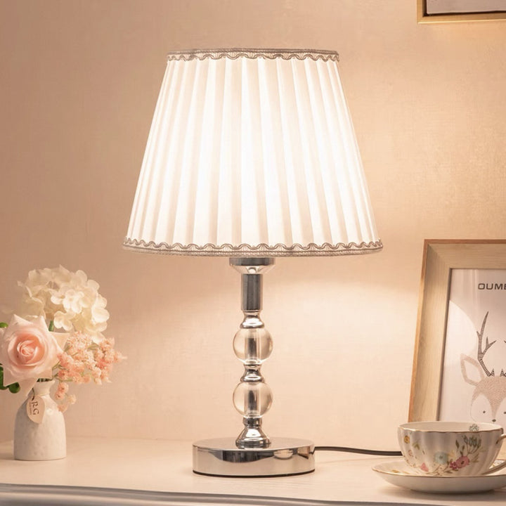 Elegante Glasfuß Tischlampe