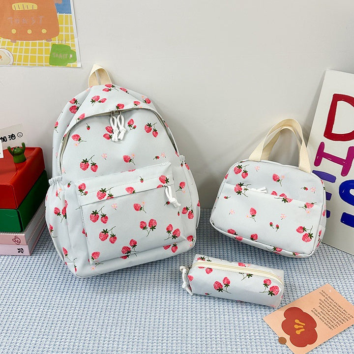 Verspielt Blumendruck Rucksack Set