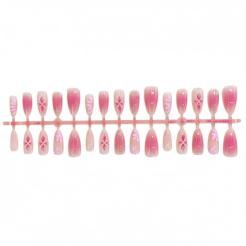 Künstlerisches florales Ombre Drucknagel-Set Karnz