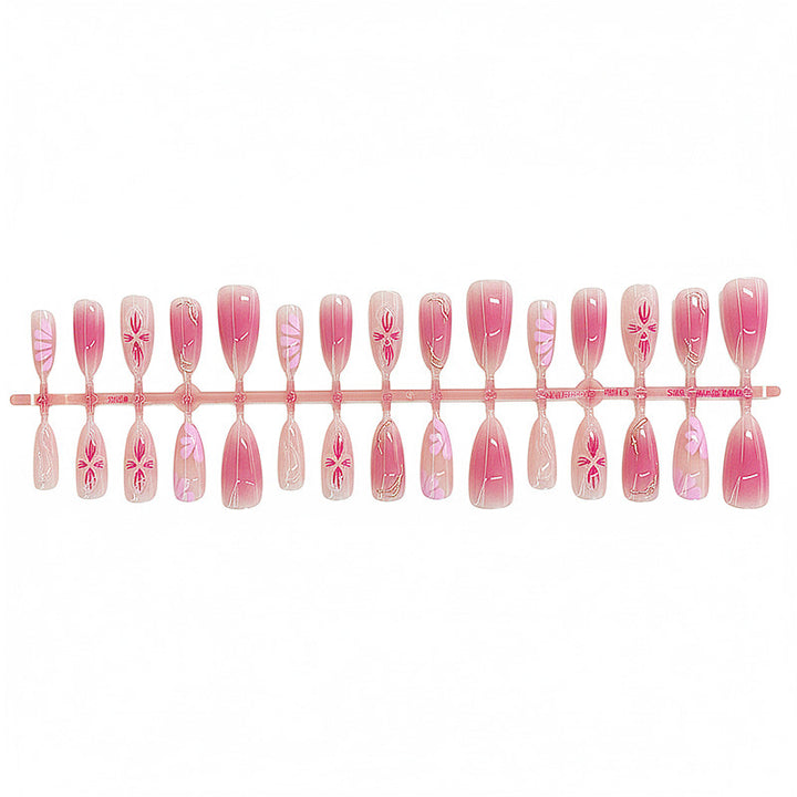 Künstlerisches florales Ombre Drucknagel-Set Karnz