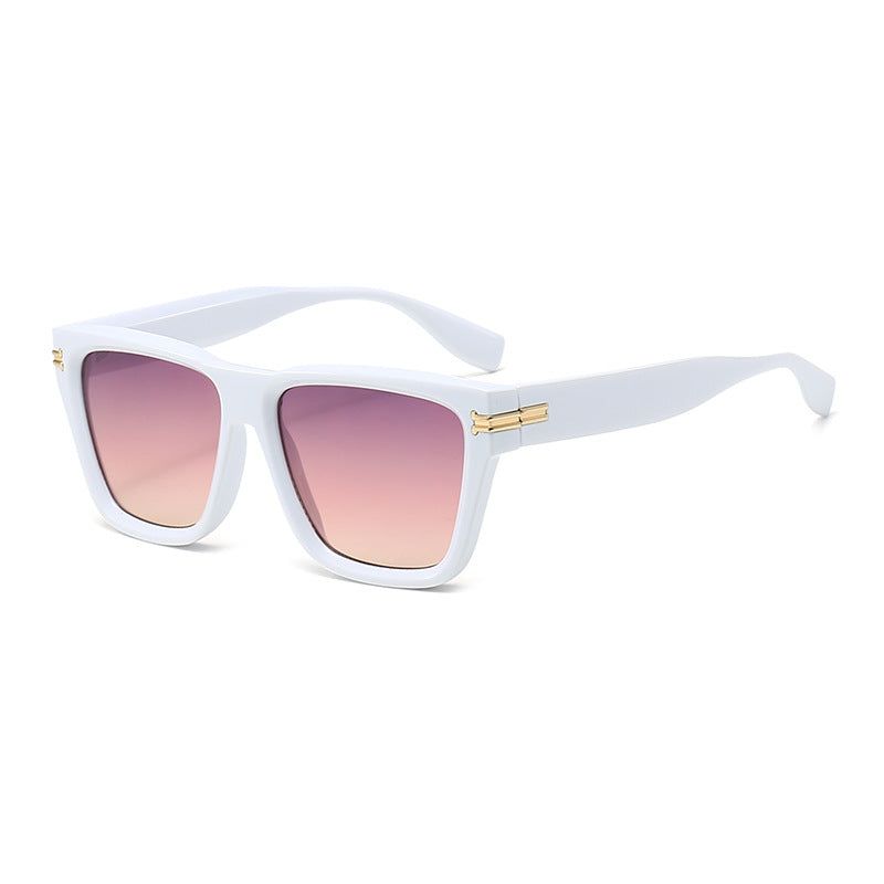 Damen Moderne Quadrat-Sonnenbrille mit exklusiven Akzenten Karnz