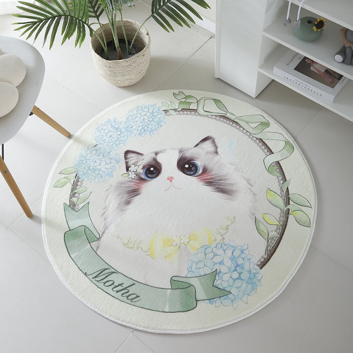 Katzen-Themen runder Teppich Karnz