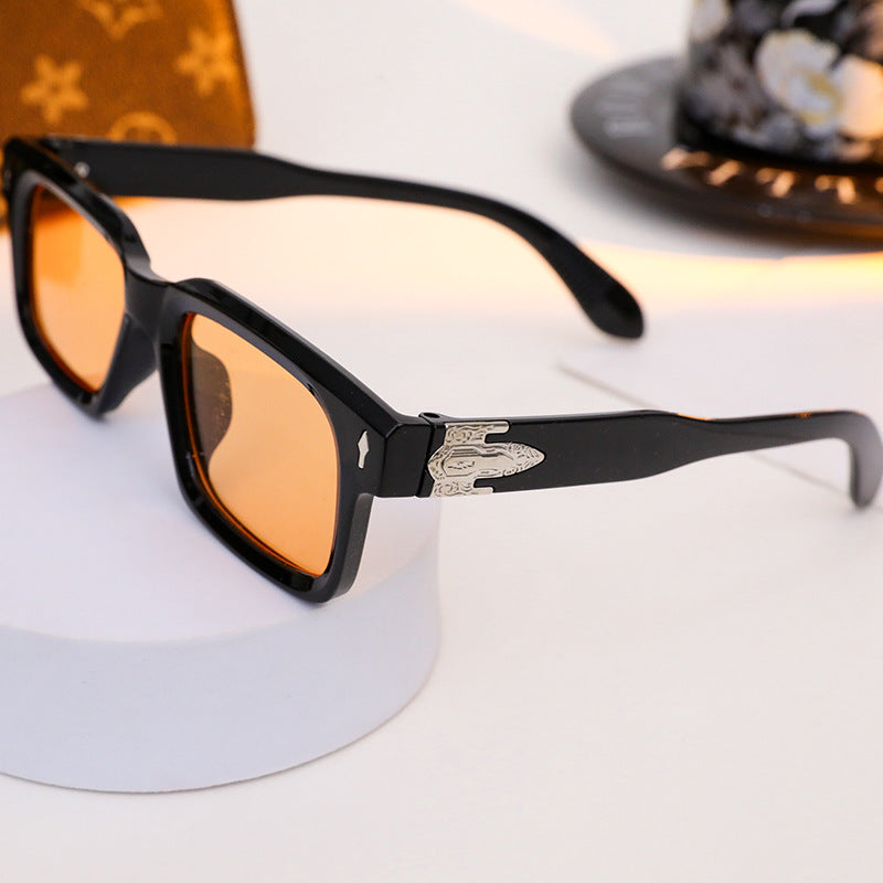 Damen elegante rechteckige Sonnenbrille mit speziellem Rahmen Karnz