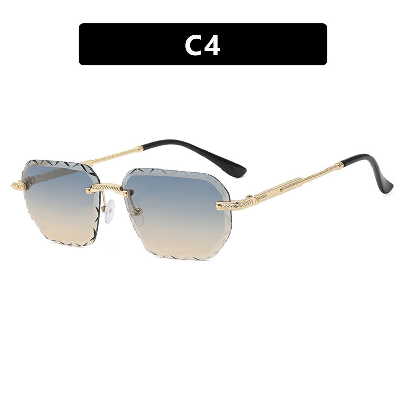 Damen geometrische Sonnenbrille mit verspiegelten Gläsern und robustem Rahmen Karnz