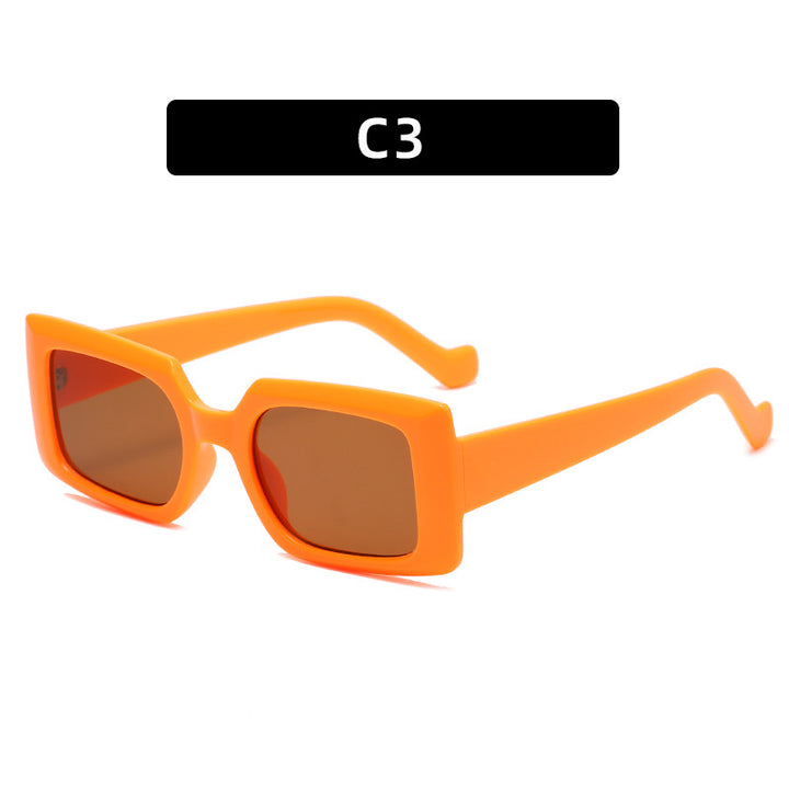 Moderne Winkelform Sonnenbrille mit quadratischem Rahmen