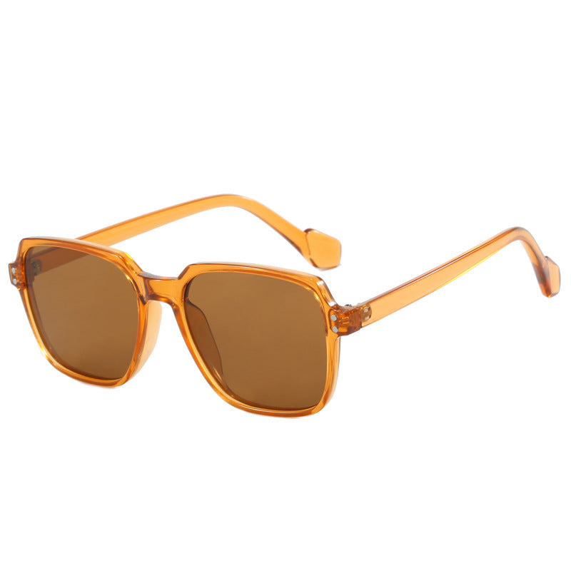Damen modische quadratische Sonnenbrille mit gelben Gläsern Karnz
