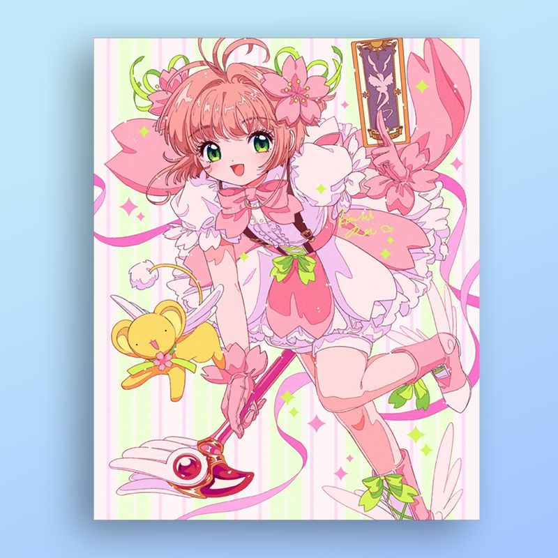 Anime-inspirierte Illustrationskunstdruck Karnz