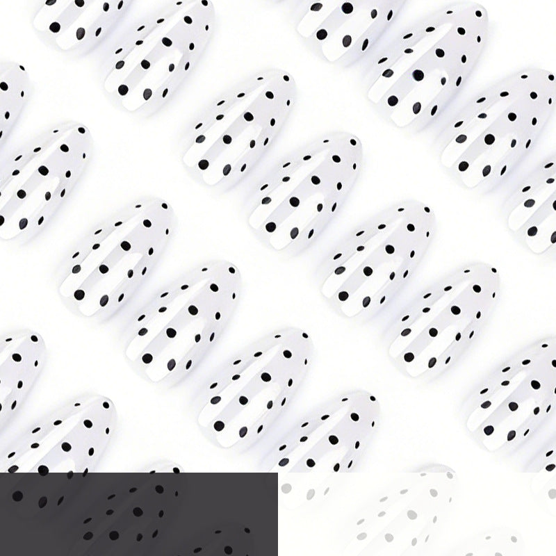 Elegante Polka Dot Press-On Nagelverstärkungen Karnz