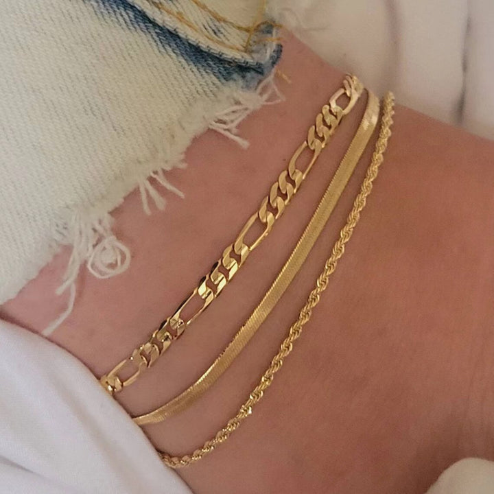 Elegante Drei-Strang-Link-Armbanduhr Karnz