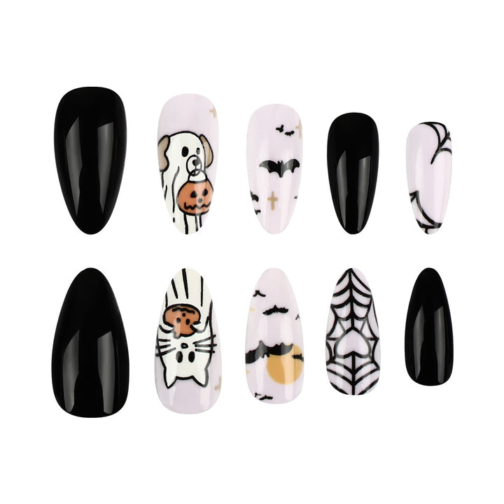 Künstlerische Halloween-Themen Press-On Nagelkollektion Karnz