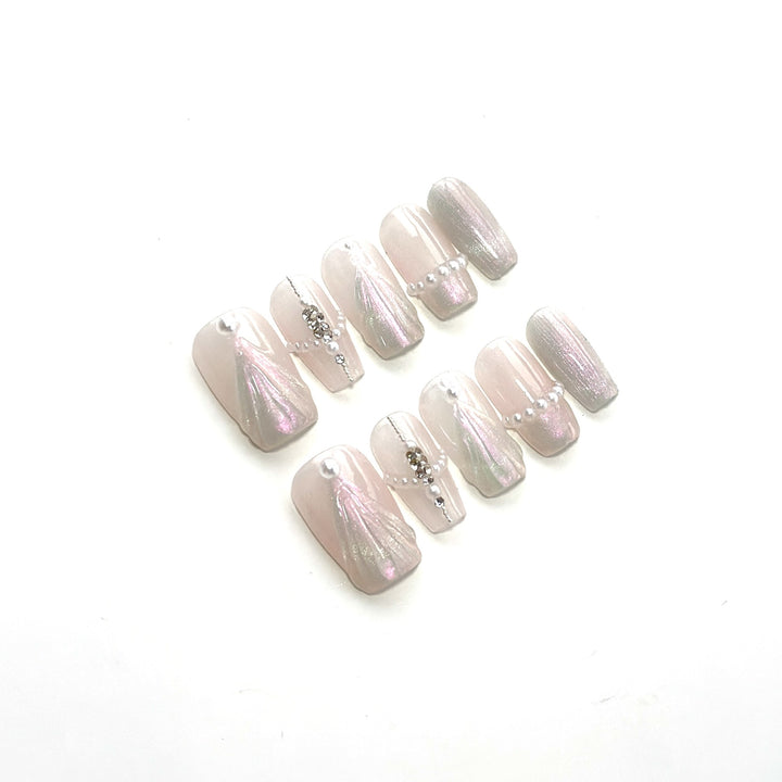 Blumeninspiriertes 3D Press-On Nagel-Set