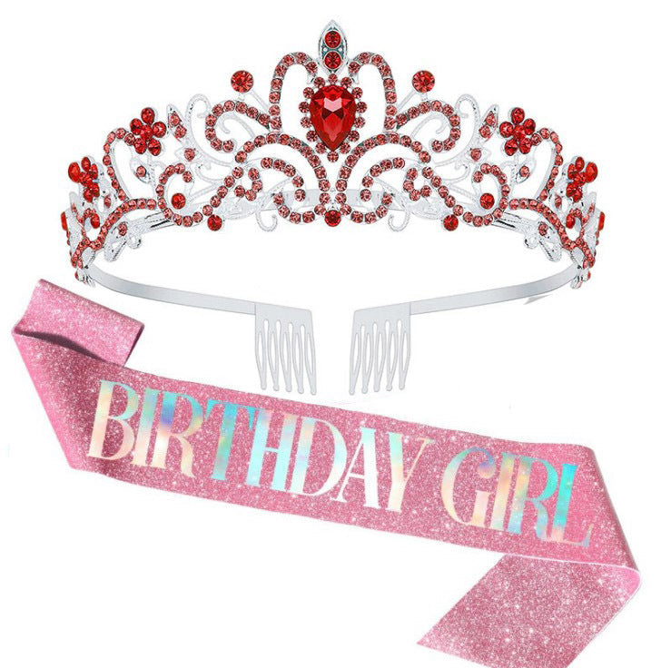 Damen Festliche Tiara mit schimmernden Strasssteinen Karnz