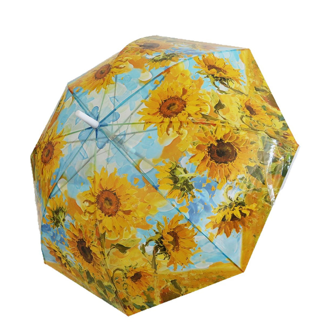 Damen Regenschirm mit lebhaftem Sonnenblumen-Motiv Karnz
