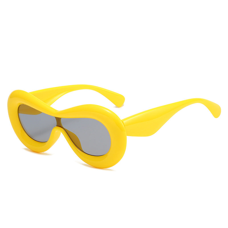 Damen futuristische Augenmaske Sonnenbrille Karnz