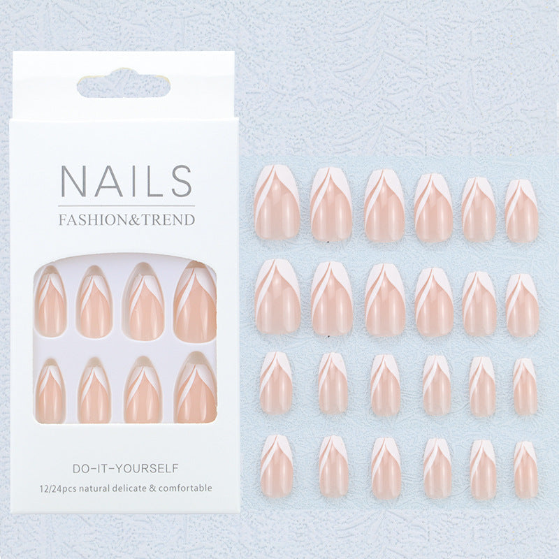 Künstlerisches Grafik Press-On Nagelset Karnz