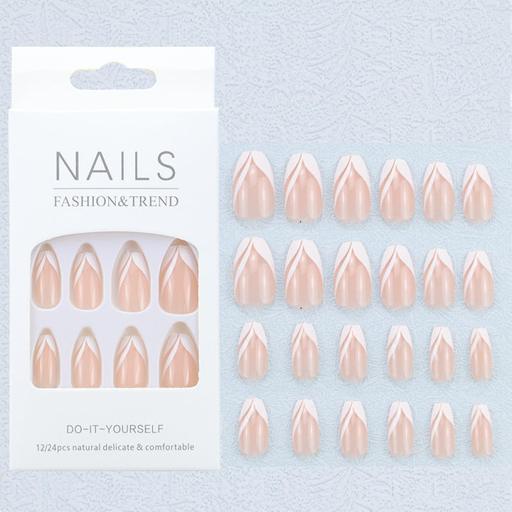 Künstlerisches Grafik Press-On Nagelset Karnz