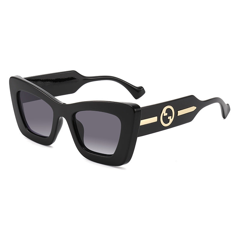 Damen Designer-Sonnenbrille mit markantem geometrischen Rahmen und hochwertiger Verarbeitung Karnz