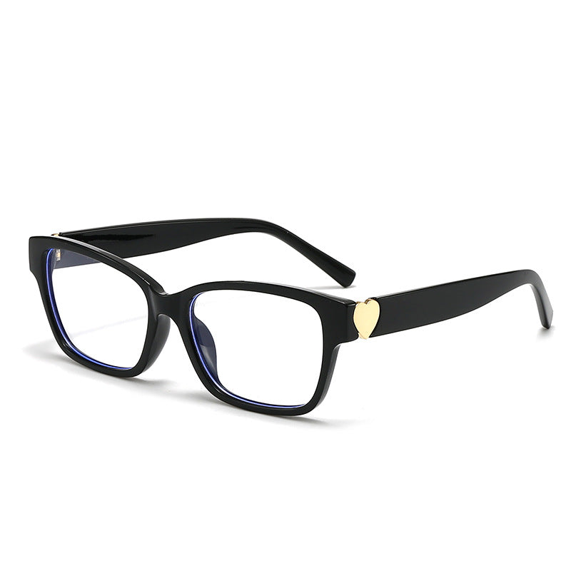 Damen modische quadratische Sonnenbrille mit Herz-Akzenten Karnz