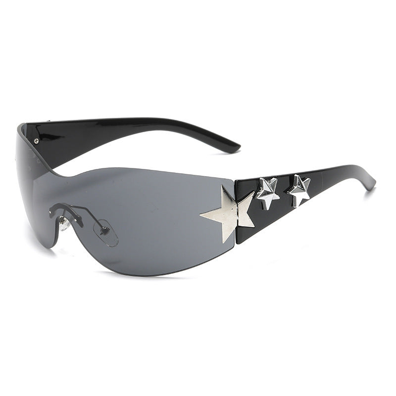Damen modische Sonnenbrille mit künstlerischem Sternenakzent Karnz