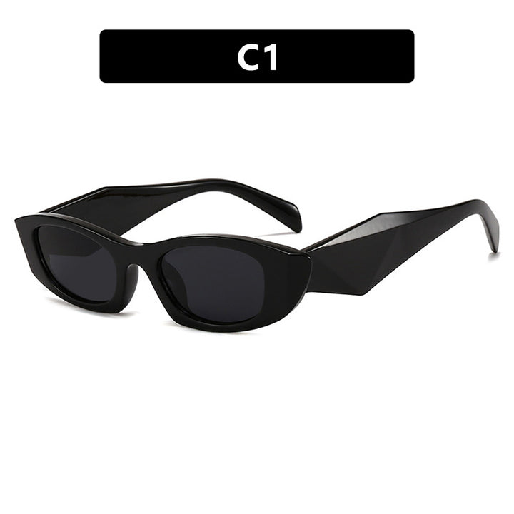 Damen trendige Cat-Eye Sonnenbrille mit einzigartigem Rahmen und UV-Schutz Karnz