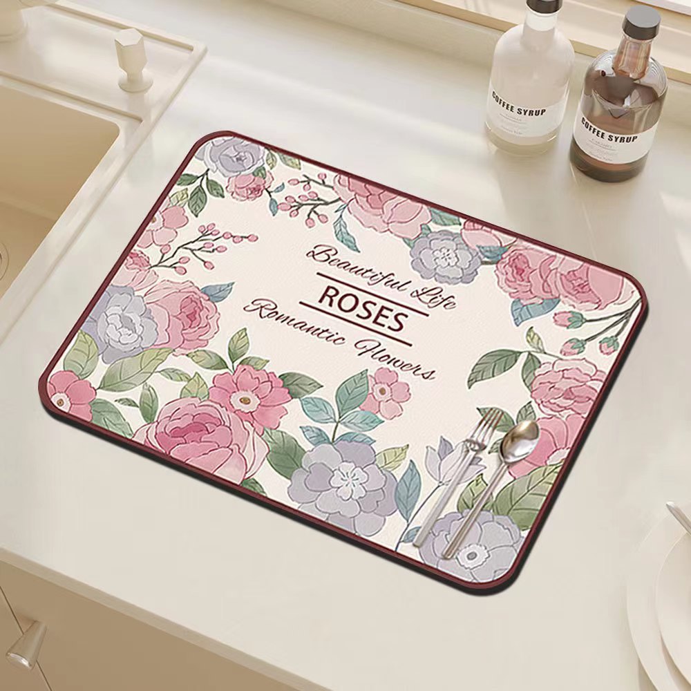 Florale dekorative Küchenmatte Karnz