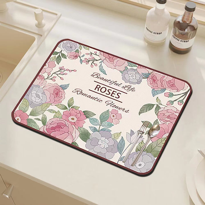 Florale dekorative Küchenmatte Karnz
